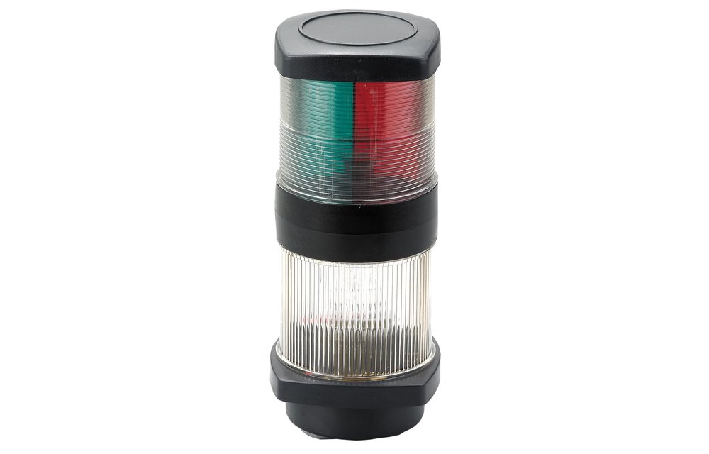 Allpa positielantaarn 3-kleuren & ankerlicht 12V / 1x10W & 1x 25W 2x 112 5º / 1x 135º & 1x 360º