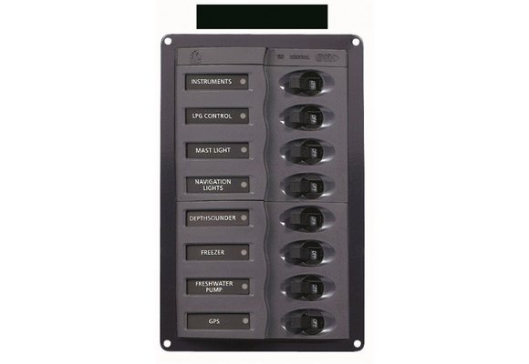 Bep Schakelpaneel - 8 Schakelaars/12v - Verticaal