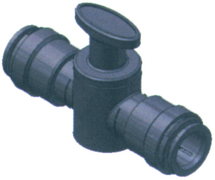 SeaTech Quick-connect verbindingsstuk met kraan  Ø15mm x Ø15mm