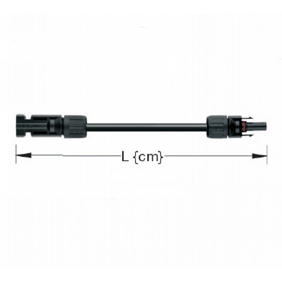 TopSolar kabel 4mm² 3m MC4 male/female