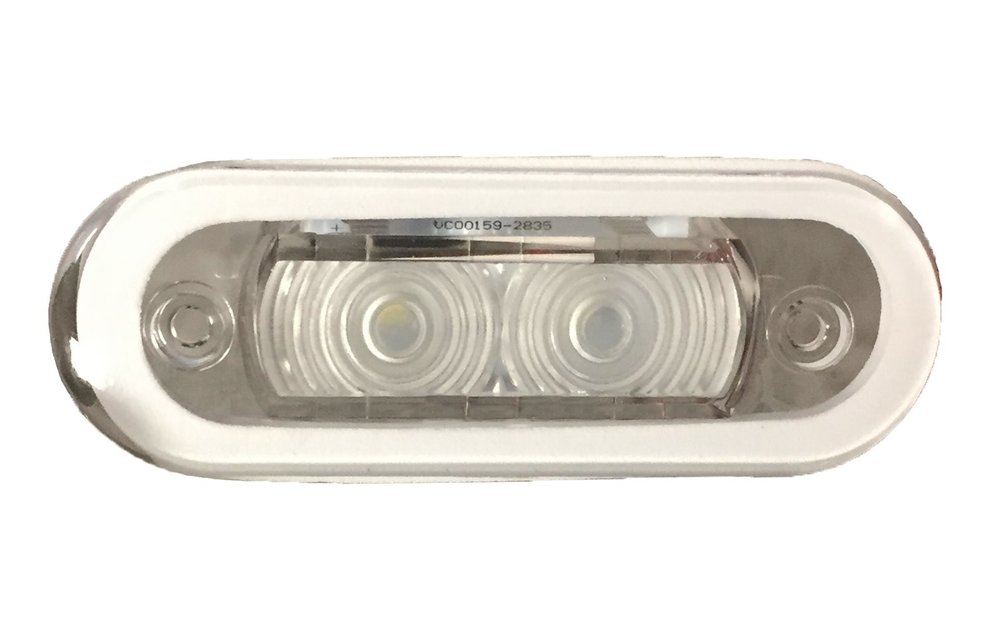 Allpa LED-Loopverlichting  kunststof  inbouw  12V/0 21W  LED 2x 0 2W  84x29mm