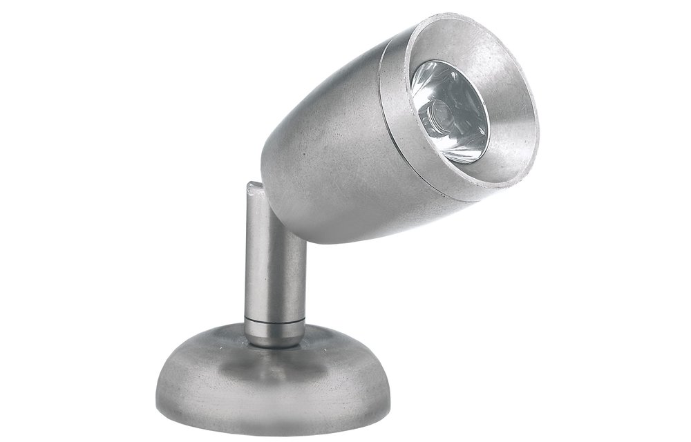 Allpa Messing-Verchroomd LED-Wand / Leeslamp (mini) 8-30V/1 2W LED 1x 1W H=84mm