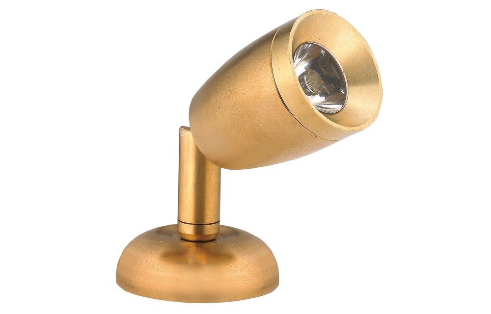 Allpa Messing LED-Wand / Leeslamp (mini) 8-30V/1 2W LED 1x 1W H=84mm