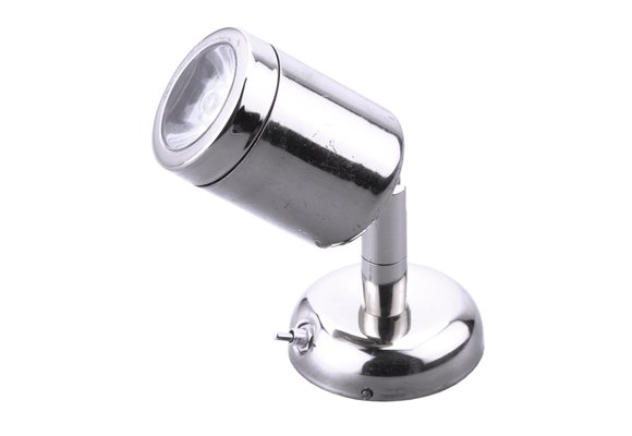 Allpa RVS LED-Wand / Leeslamp (mini)  8-30V/1 2W  LED 1x 1W  H=112mm