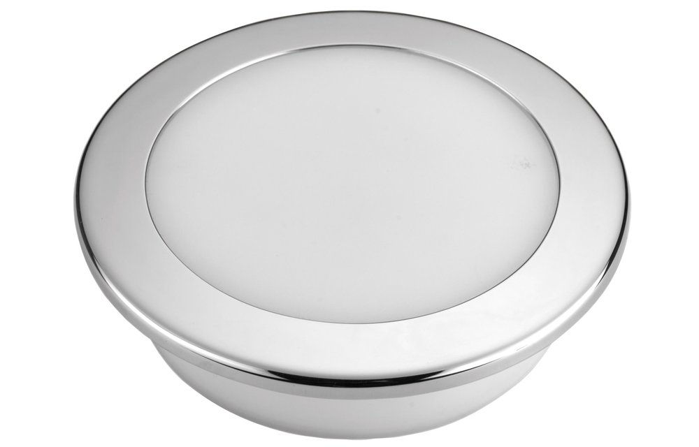 Allpa Kunststof LED-plafondlamp met RVS ring inbouw 12V/9 3W LED 26x 5Ø met schakelaar