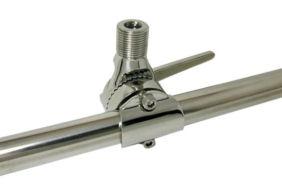 Allpa RVS Verstelbare antennevoet voor railingmontage (Ø20-25mm)