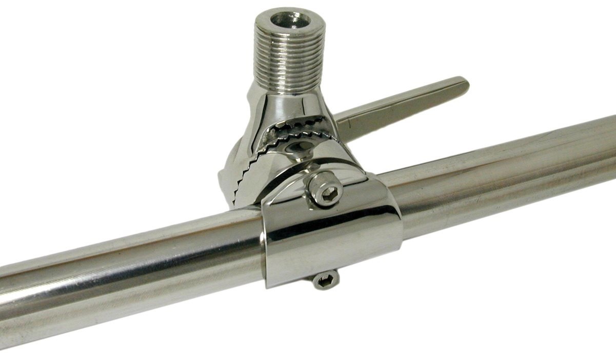 Allpa RVS Verstelbare antennevoet voor railingmontage (Ø20-25mm)