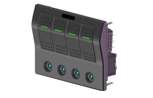 Allpa ABS schakelpaneel, 12V - spatwaterdicht