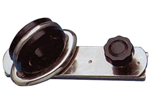 Allpa RVS genuaslede met draaibaar schootoog & stop voor U-rail