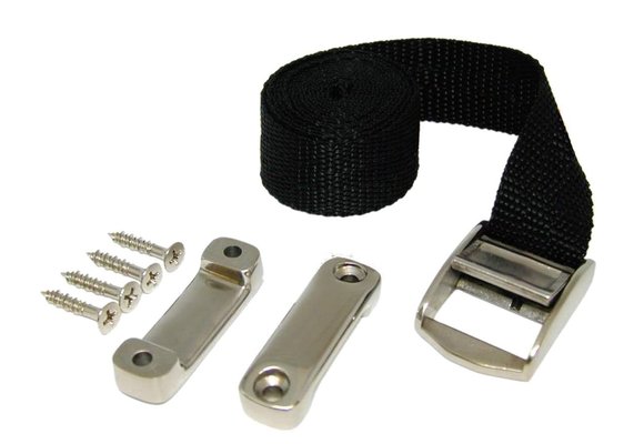 Allpa Spanband met RVS clip en beugel voor tanks & accubakken 25x2300mm (breekkracht 400kg)