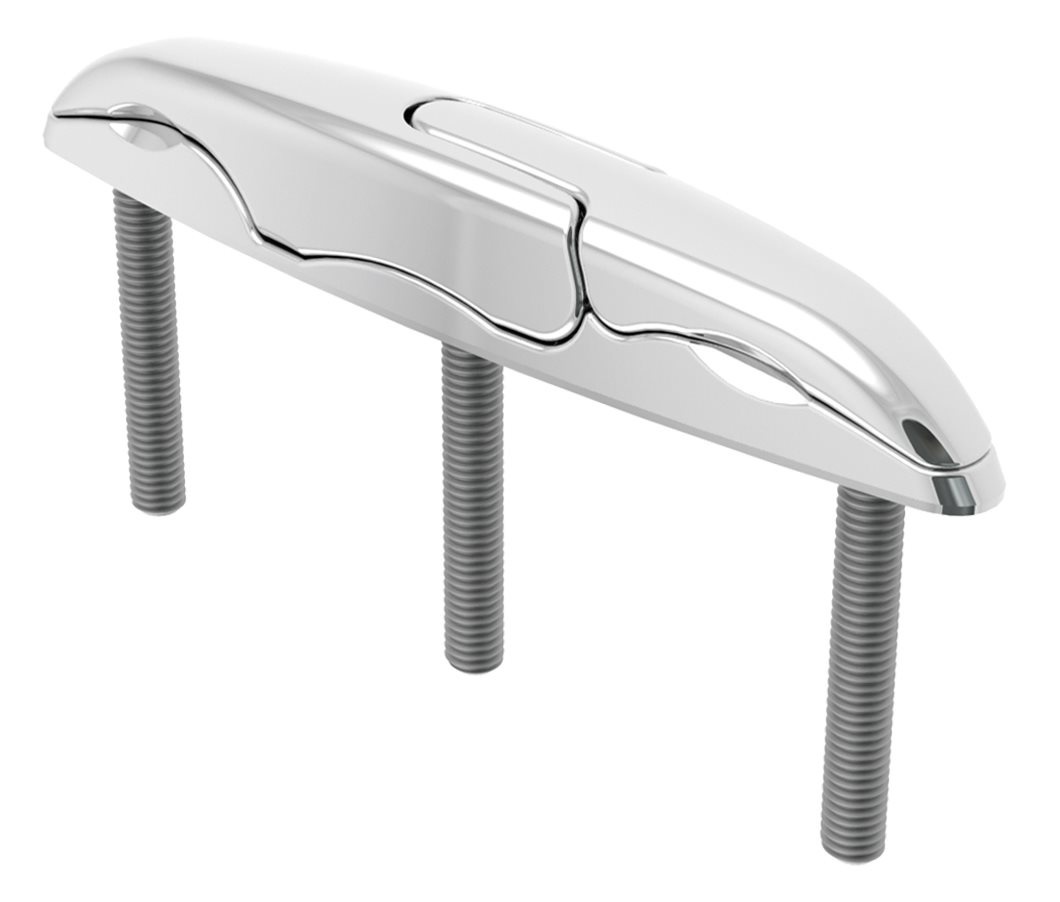 Allpa RVS Klapbare kikker  A=254  B=43  H1=37  H2=60mm  montage 3xM12/59mm