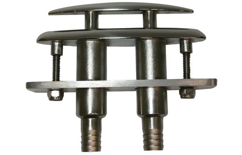 Allpa RVS Verzinkbare klamp (compleet met plastic adapter voor waterafvoer)