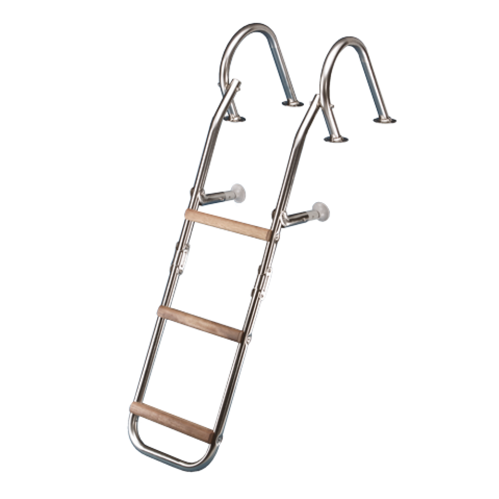 Allpa RVS Zwemtrap voor dekmontage  3-treden
