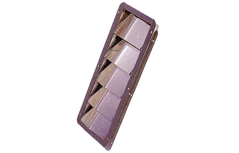 Allpa RVS Ventilatierooster Louvre 305x87x27mm (inbouwmaten) 328x112mm (buitenmaten)