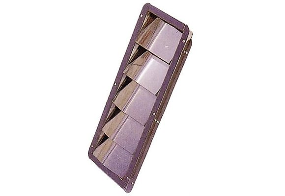 Allpa  RVS Ventilatierooster Louvre  305x87x27mm (inbouwmaten)  328x112mm (buitenmaten)