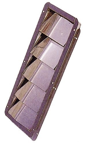 Allpa RVS Ventilatierooster Louvre 305x87x27mm (inbouwmaten) 328x112mm (buitenmaten)