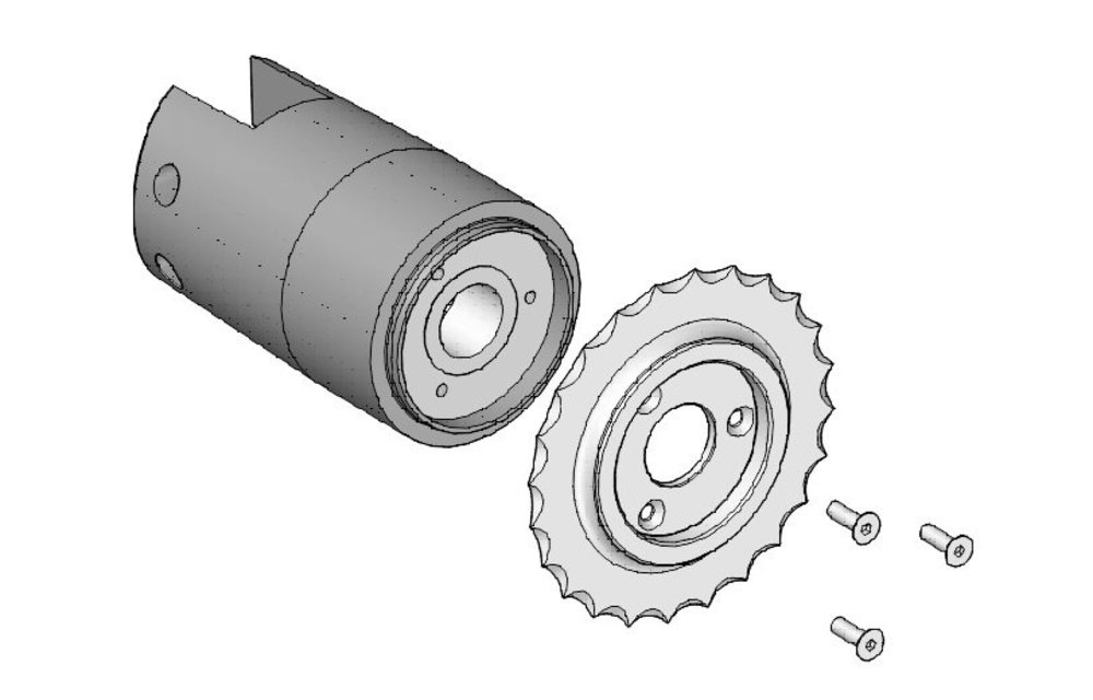 Allpa RVS 316 touwsnijder voor saildrive Yanmar SD20 / SD31 inclusief anode