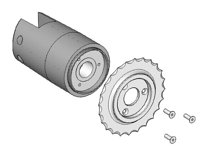 Allpa RVS 316 touwsnijder voor saildrive Yanmar SD20 / SD31 inclusief anode