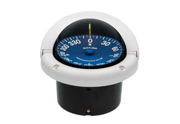 Ritchie Kompas model Supersport SS-1002  12V  inbouwkompas  roos Ø93 5mm / 5º  wit