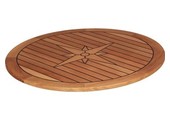 Tafelblad teak rond