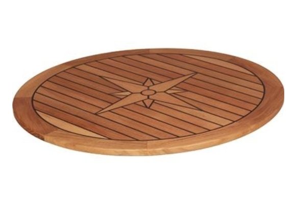Tafelblad teak rond