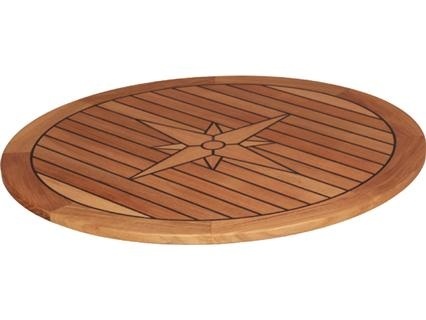 Tafelblad teak rond