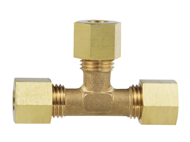 Messing kopppeling T-stuk