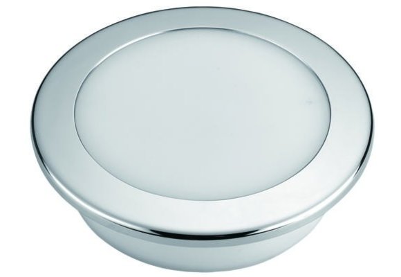 Allpa Kunststof LED-plafondlamp met RVS ring  inbouw  12V/7 5W  LED 16x 5Ø