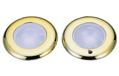 Allpa Kunststof LED-Plafondlamp met messing ring  inbouw  12-24V/1 8W