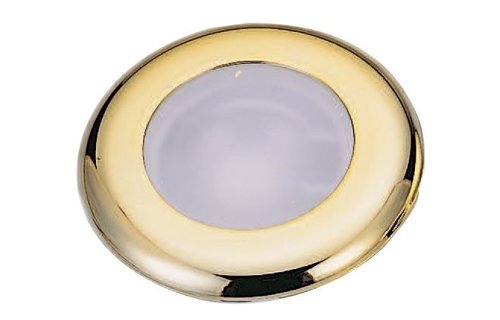 Allpa Kunststof LED-Plafondlamp met messing ring  inbouw  12-24V/1 8W