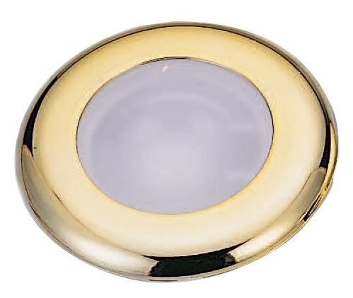 Allpa Kunststof LED-Plafondlamp met messing ring  inbouw  12-24V/1 8W