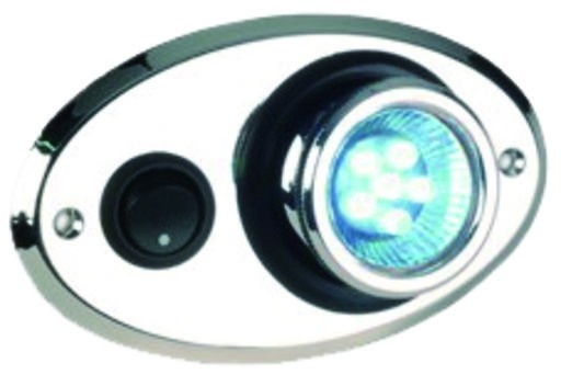 Allpa Kunststof LED-binnenverlichting 1pbouw met oogbal-rotatie 360º 12V/0 5W warm white