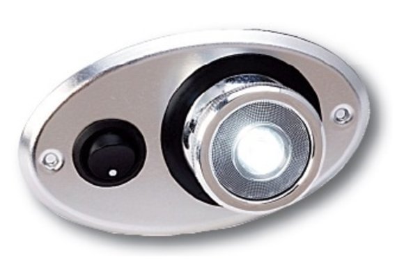 Allpa Kunststof LED-binnenverlichting  inbouw  met oogbal-rotatie 360º  9-30V/1W  warm white