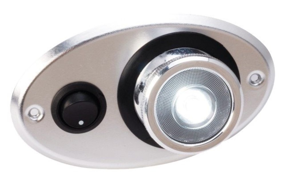 Allpa Kunststof LED-binnenverlichting inbouw met oogbal-rotatie 360º 9-30V/1W warm white