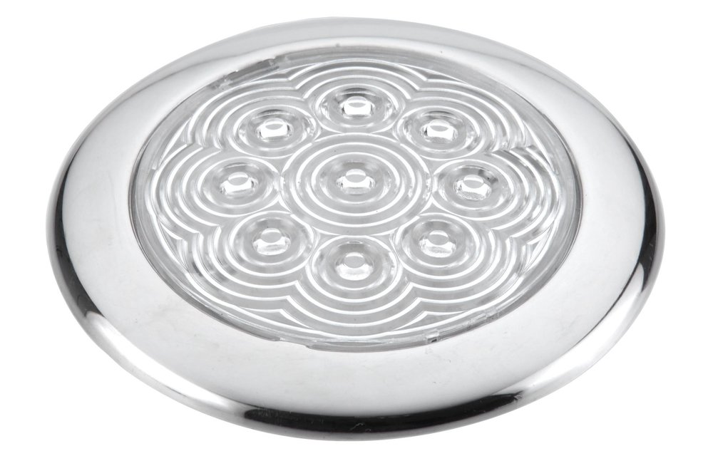Allpa RVS LED-plafondlamp  opbouw  12V/0 5W  LED  H10 6mm  IP65  warm white