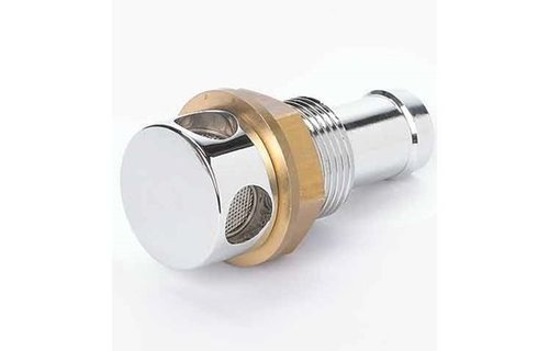 Allpa Ontluchtingsnippel messing verchroomd Ø20mm recht