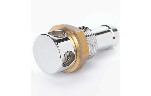 Allpa Ontluchtingsnippel messing verchroomd Ø16mm recht