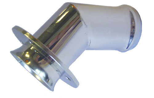 Allpa RVS Fenderhouder  recht model voor 1 stootwil  A=175mm  B=375mm (Majoni 3)