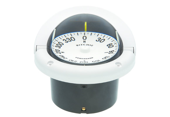 Ritchie Kompas model Helmsman HF-743 12V inbouwkompas roos Ø95mm / 5º zwart
