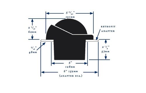 Ritchie Kompas model Helmsman  HF-743  12V  inbouwkompas  roos Ø95mm / 5º  zwart