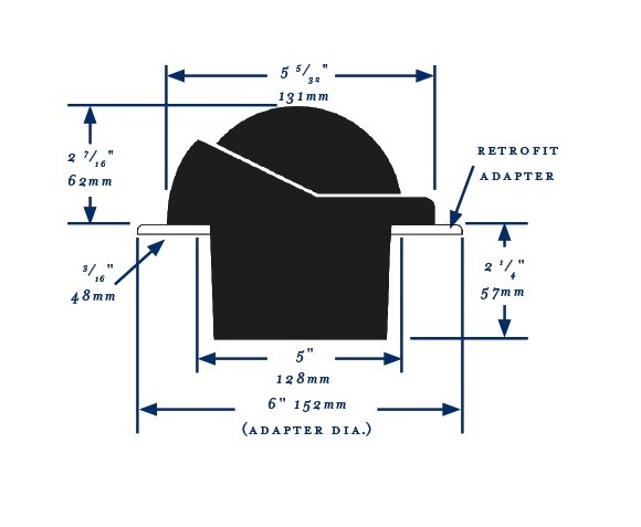 Ritchie Kompas model Helmsman  HF-743  12V  inbouwkompas  roos Ø95mm / 5º  zwart
