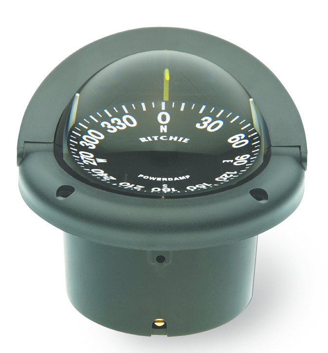 Ritchie Kompas model Helmsman  HF-743  12V  inbouwkompas  roos Ø95mm / 5º  zwart