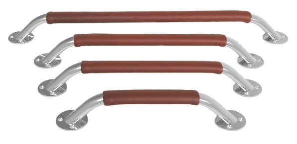 RVS Handreling met lederen overtrek