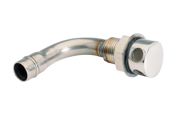 Allpa Ontluchtingsnippel messing verchroomd Ø16mm haaks