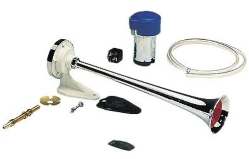Allpa Plastic verchroomde scheepshoorn met compressor 12 Volt