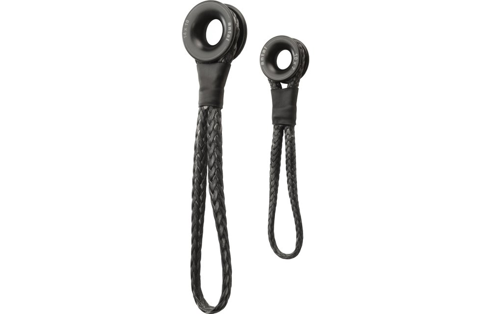 Antal Aluminium low friction ring & dyneema loop  D=14mm  L=90mm  Loop Ø=5mm  SWL 900kg