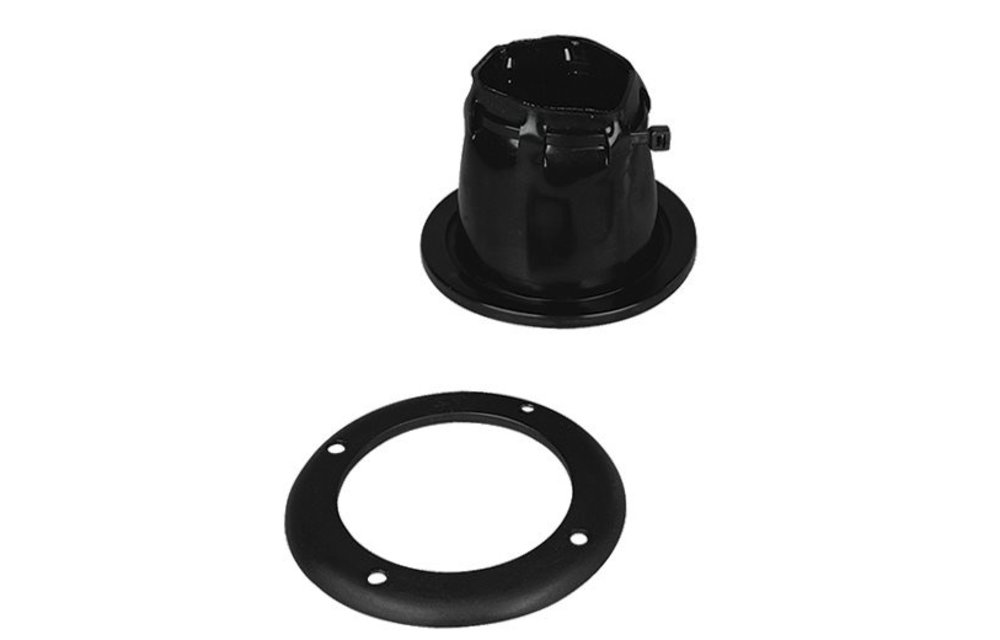 Kabeldoorvoer zwart verstelbaar met ring 85 x 105mm