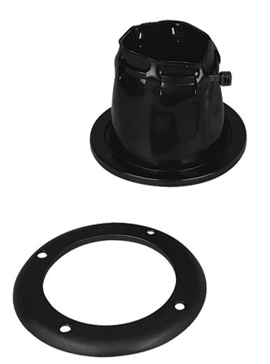 Kabeldoorvoer zwart verstelbaar met ring 85 x 105mm