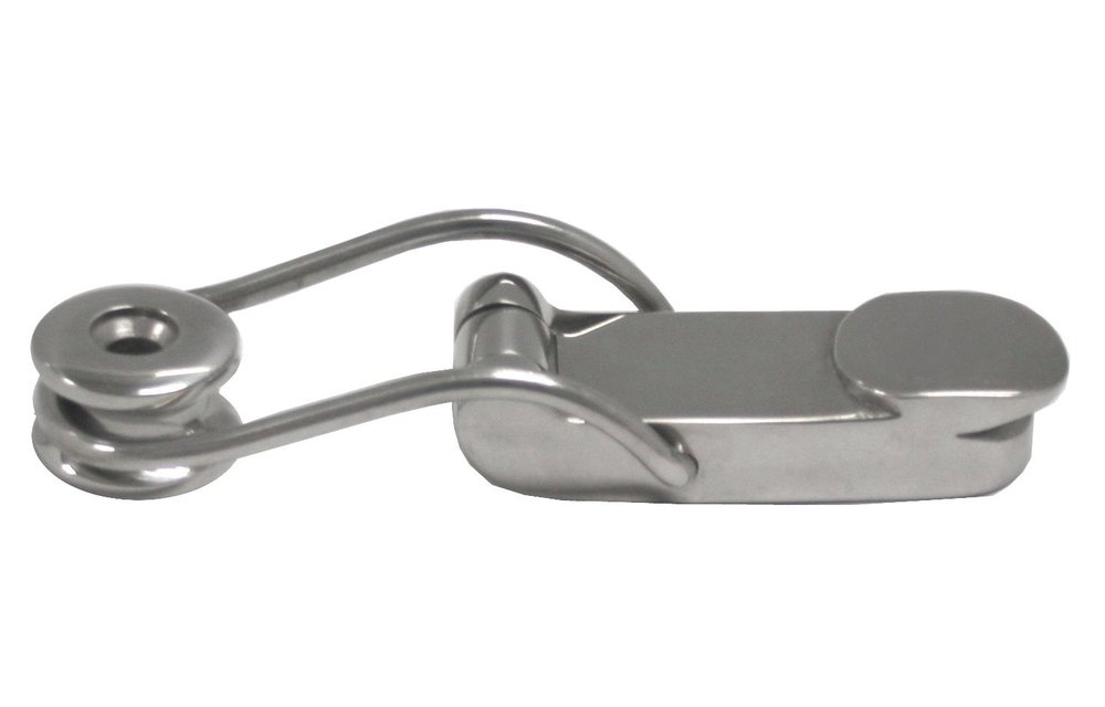 Allpa RVS Bakkist-spansluiting  met verende draadbeugel  A=94mm  B=28mm  C=13mm