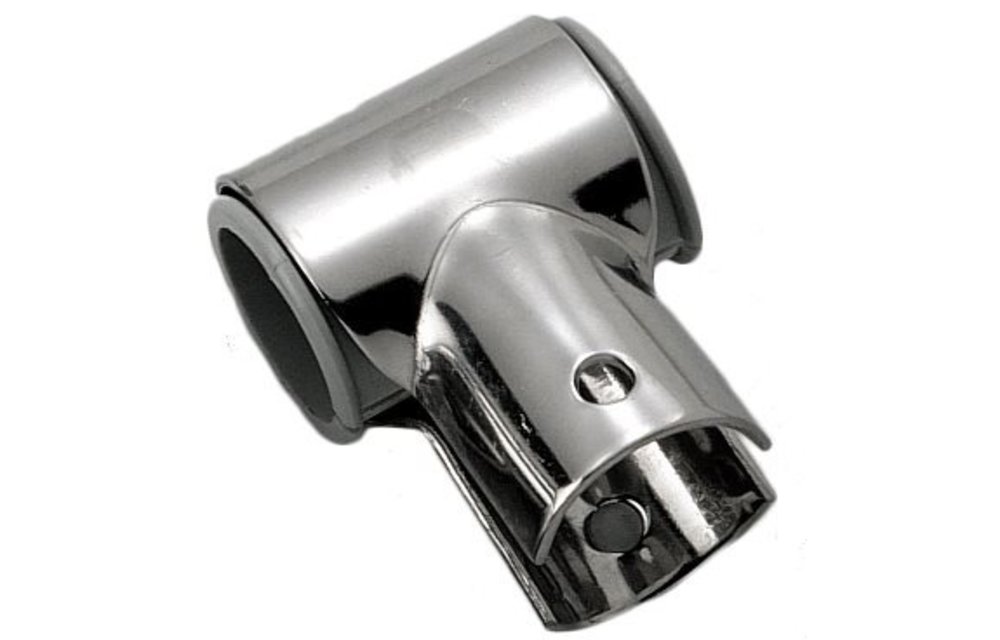 Allpa RVS Open T-stuk 90°  Ø22 25  met kunststof inzet